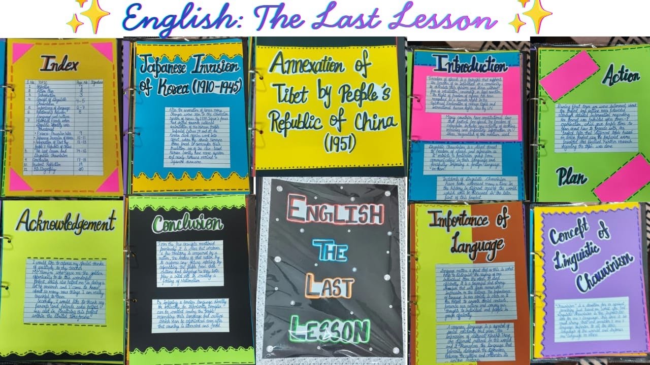 The Last Lesson | English |Class 12 |Practical File |CBSE | Alphonse Daudet 