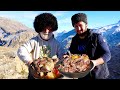 Dinner In DAGESTAN Mountains. Caucasian Mountains Village Life