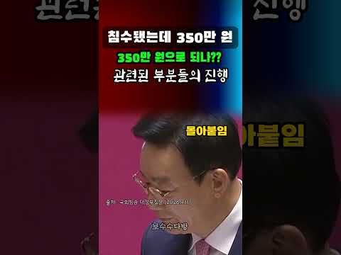 "싱크대까지 새로 해야 하는데 350만 원"…서일준, 수해 보상 따졌다 #정치 #정치뉴스 #국회