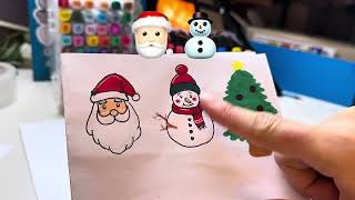 Cute Christmas Stickers Drawing Diy Sticker Making
