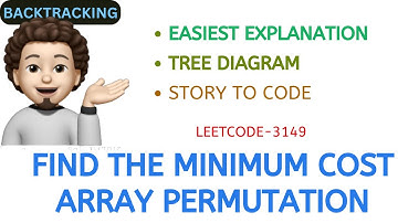 Find the Minimum Cost Array Permutation | Tree Diagram | Backtrack | Leetcode 3149 |codestorywithMIK