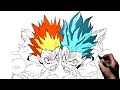 How To Draw Deku & Bakugo (100% Detroit Smash) | Step By Step | My Hero Academia