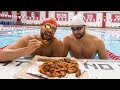 OLYMPIANS eat HOT WINGS Challenge