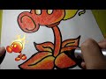 FIRE PEA DRAWING PLANT VS ZOMBIE 2