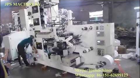 Automatic Label Five colour flexo printer machine with slitting station+ Video + corona treatment