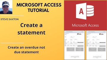 How to create an overdue finacial statement report in a Microsoft Access CRM database. CRM part 5