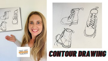 Shoe Drawing Tutorial | Contour Drawing Step by Step