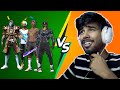 1 vs 4 clash squad custom ff match  bilash vs 4 pro players must watch