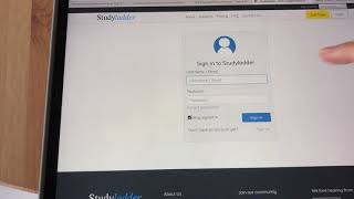 Study ladder- how to log in