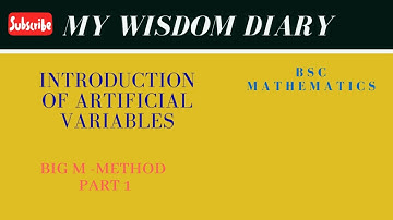 Artificial Variable |LPP Bsc|