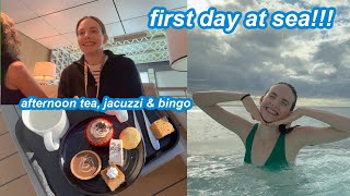 DAY 1 OF THE CRUISE! (our first sea day )