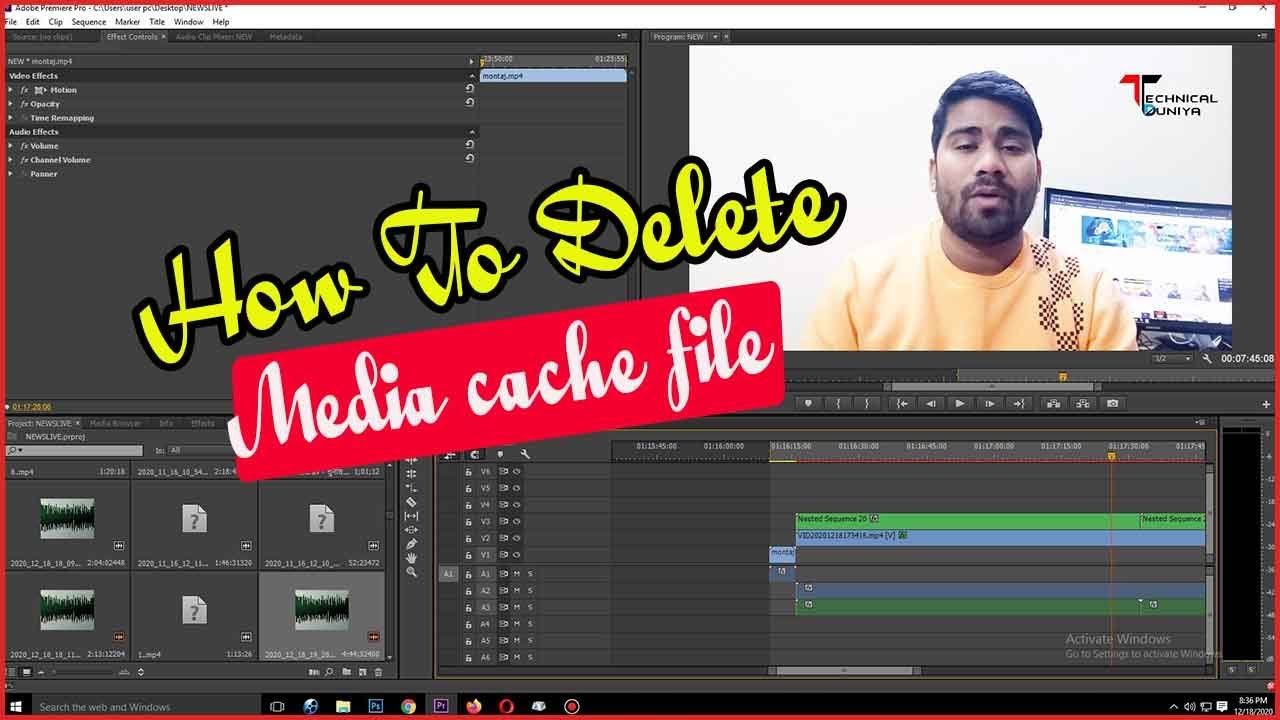 Adobe Premiere Pro 2020 How to DELETE All Media Cache