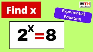 Solve 2^x=8 [Exponential Equation]