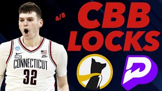 PRIZEPICKS CBB NATIONAL CHAMPIONSHIP 4/8/24 - FREE PICKS!!! - (11-3 RUN) - BEST PLAYER PROPS