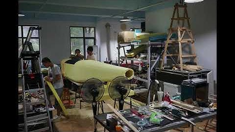 fuselage foam cores glued together