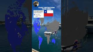 Direct #flights from #chile #europe #aviation #travel #maps #mapping #map #mapper #santiago