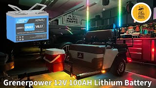 Grenerpower 12V 100AH Lithium Battery for the People Hauler. Self contained 12v power for lights!