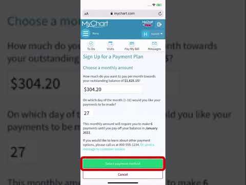 Making Payments & Payment Plans in MyChart (For Mobile)