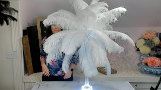 How To Make Ostrich Feather Centerpieces With An Eiffel Tower Vase