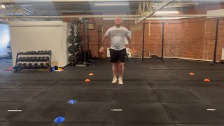 Zig-Zag Pogo Jumps (Arm Action)