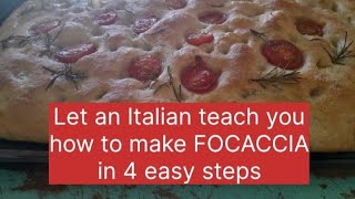 Let an Italian teach you how to make FOCACCIA in 4 easy steps