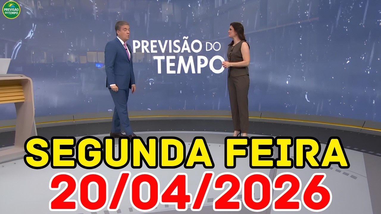 ALERTA MÁXIMO: Granizo no Sul e Chuva de 70mm no Norte | Previsão do Tempo Jornal Hoje 20/04