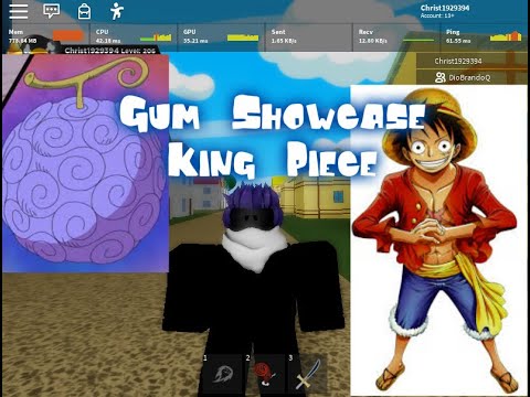 Gum Showcase King Piece Roblox Youtube - gomu showcase roblox king piece youtube