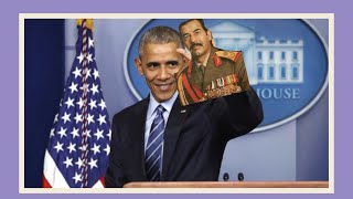 لماذا رفع الرئيس الأمريكي أوباما صورة الرئيس صدام حسين Why did US President Obama raise a picture of