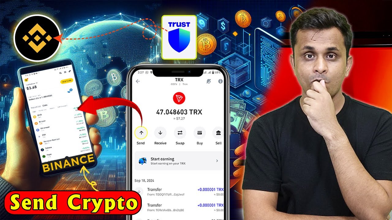 How To Transfer Crypto To Binance | Send Crypto To Binance From Trust  Wallet | In Hindi