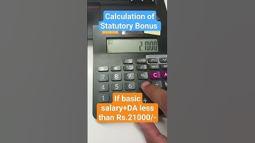 Calculation of Statutory Bonus #salary #salaryslip #india #freshers #funny #careeradvice