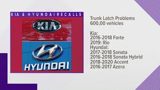 Hyundai, Kia recall 600K vehicles to fix trunk latch problem
