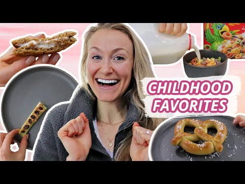 Full Day Of Eating Childhood Favorites! 24 Hours Eating Food Challenge Only Favorite Foods