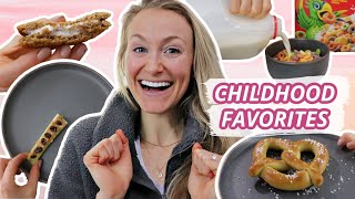 Full Day Of Eating Childhood Favorites! 24 Hours Eating Food Challenge Only Favorite Foods