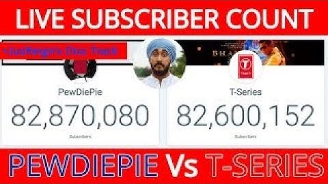 PEWDIEPIE VS T-SERIES LIVE SUB COUNT: BATTLE FOR NUMBER ONE! feat. JusReign