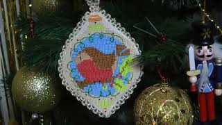 Flosstube #3 - Christmas decorations #Christmasdecorations #crossstitchfinish #crossstitching