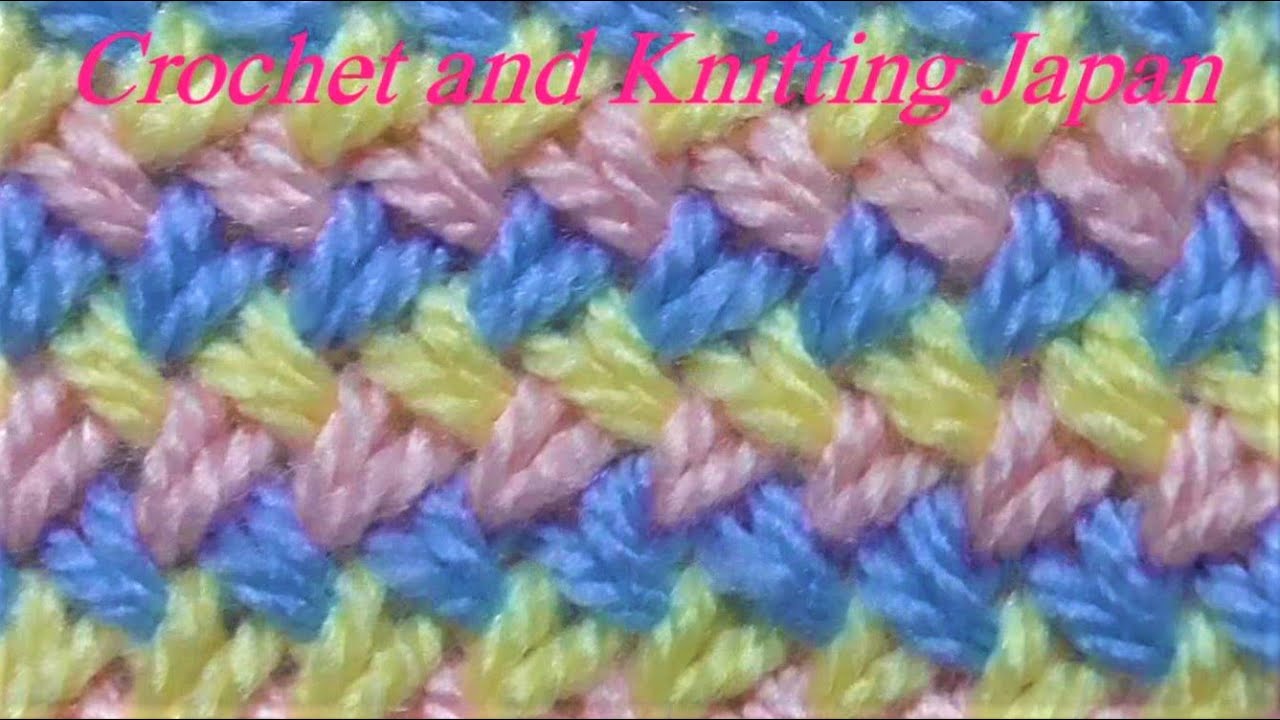 棒針編み3色クロスステッチの編み方 #ショートダイジェスト - YouTube