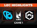 KC vs GX Highlights Game 1 | LEC 2026 Playoffs Upper Bracket | Karmine Corp vs GIANTX
