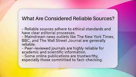 What Are Considered Reliable Sources? - Everyday-Networking