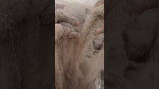 Lots of Crumbling mini shapes of silky sand texture #dust #satisfying #sand #asmr #shorts #views