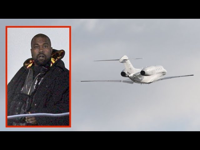Ye Boards A Private Jet As He Heads To Austin To Meet With Elon Musk