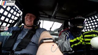 FOX8's Kevin Connolly takes a ride in a race car ahead of the Daytona 500