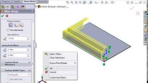 SolidWorks Sheet Metal Study, 01 Sheet Metal Design   11 Miter Flange