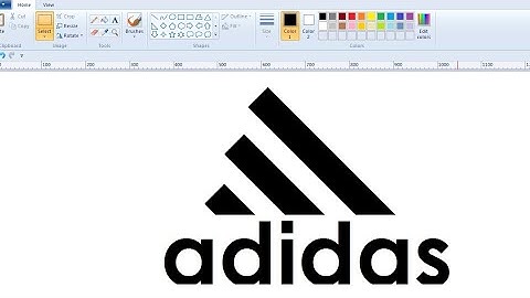 How to draw a Adidas logo in ms paint/ Draw a Adidas logo on computer using Ms paint/Adidas logo