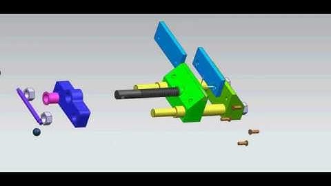Bench Vice Exploded View in CAD