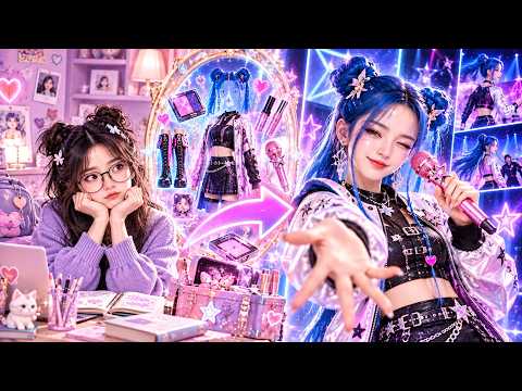 Transforming into a K-Pop Demon Hunter! 💖🎤✨ Huntrix-style makeover! 😱🔥