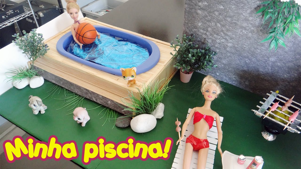 Casinha da barbie com piscina