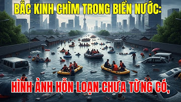 BẮC KINH CHÌM TRONG BIỂN NƯỚC: HÌNH ẢNH HỖN LOẠN CHƯA TỪNG CÓ, ĐƯỜNG PHỐ BIẾN THÀNH SÔNG