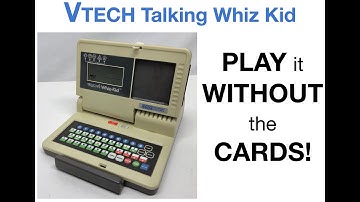 VTech Talking Whiz kid computer *** Play without Cards! *** Demo, instructions, and a  look inside