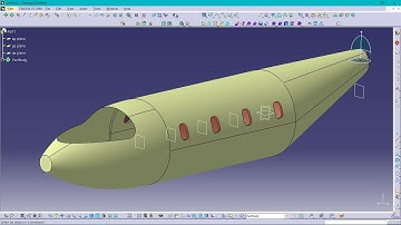 Design Fuselage of an Aircraft | CATIA V5 Tutorial | Part 1 #Catia | Surface Rendering