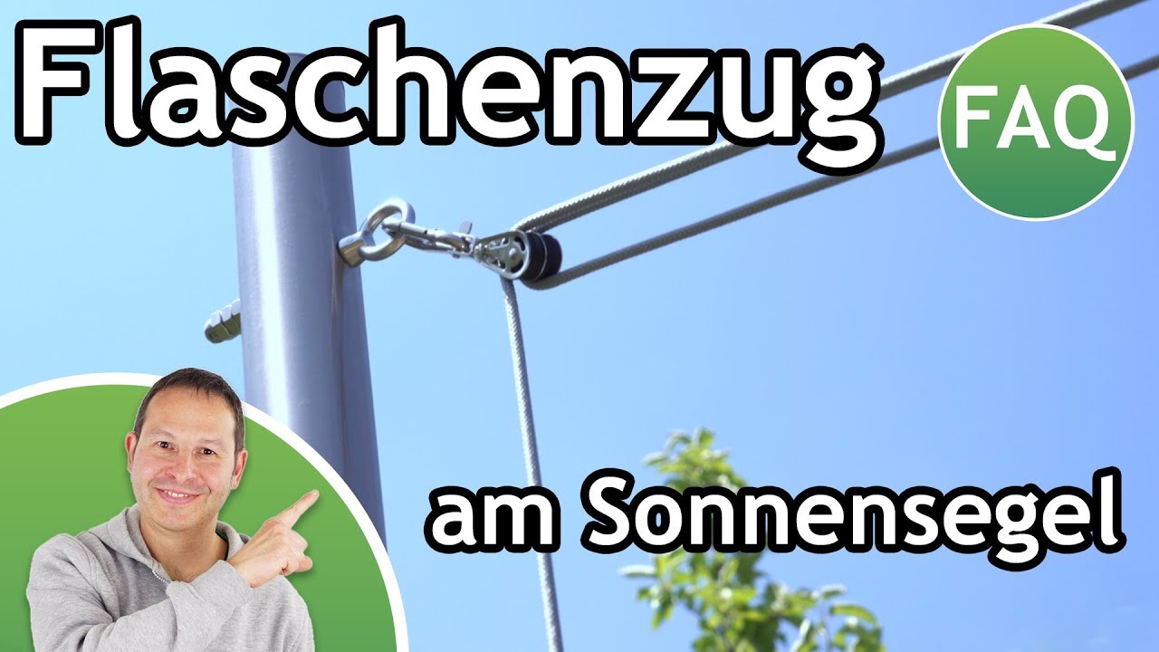 Wie in wenigen Minuten Flaschenzug am Sonnensegel montieren - so gelingt's!  | FAQ  Pina